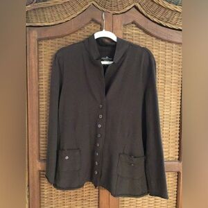White Lotus Brown Button-Up Jacket